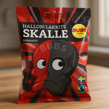 BUBS Raspberry Licorice Skull