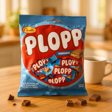 Plopp Original 158g- Mini Swedish Toffee-Filled Chocolate